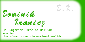 dominik kranicz business card