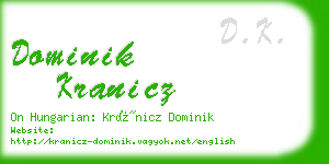 dominik kranicz business card